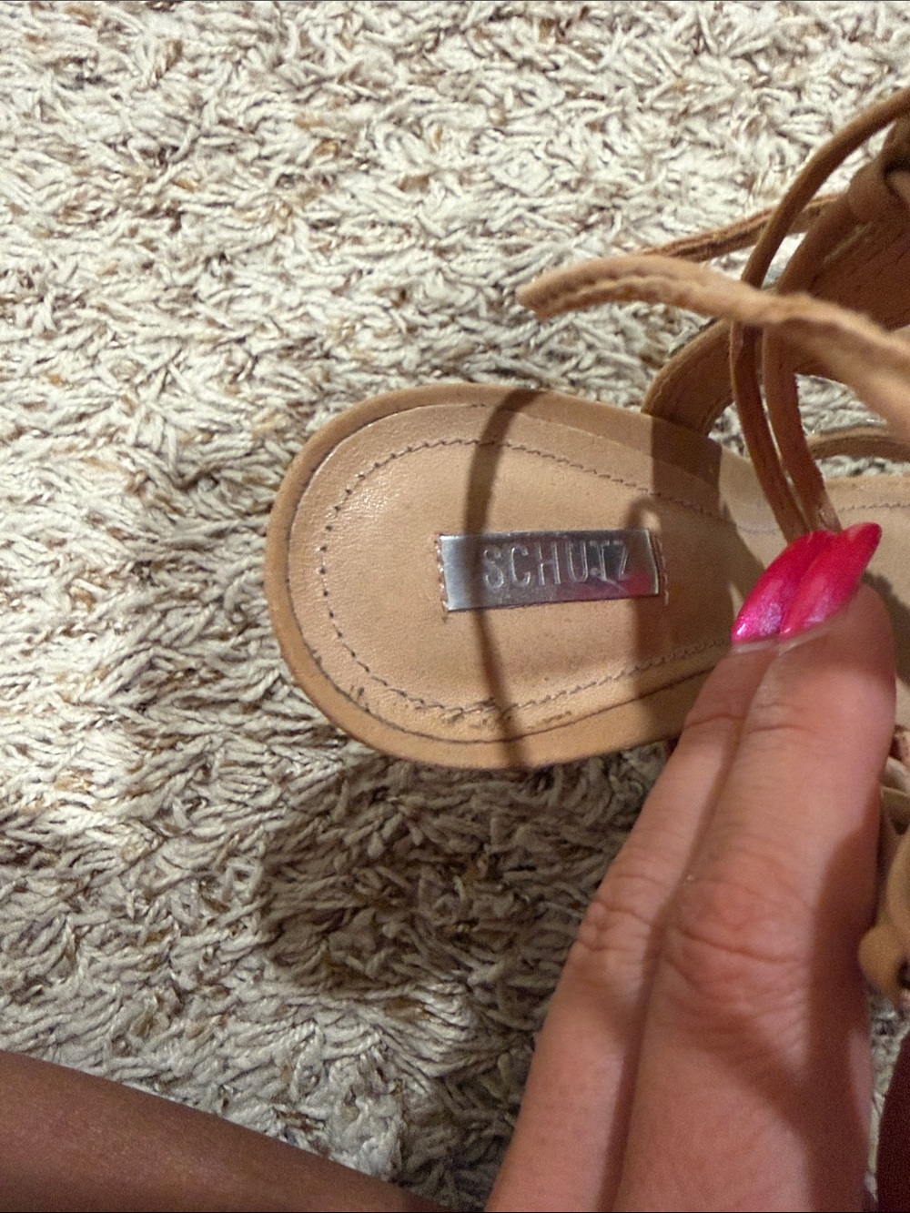 SCHUTZ Tan Crystal-Strap Gladiator Stiletto Sandals - Picture 6 of 6